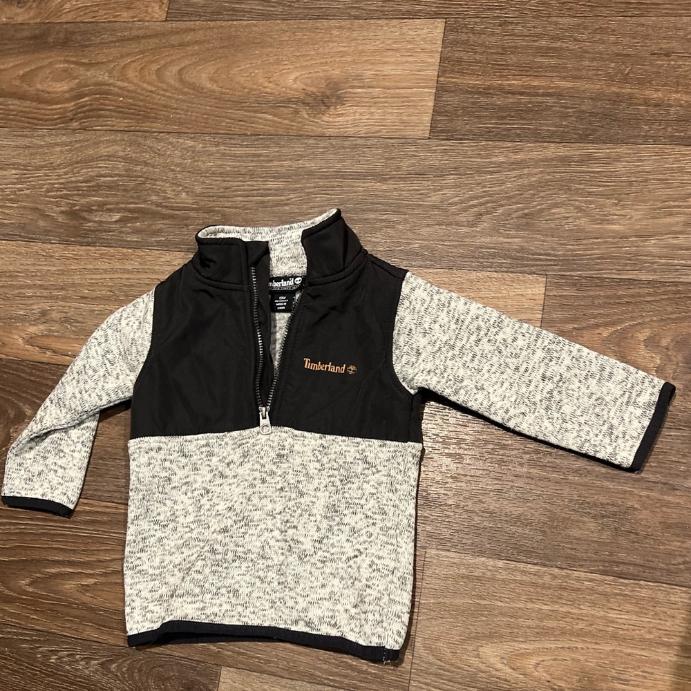 Infant Timberland Black and Gray Fleece Jacket